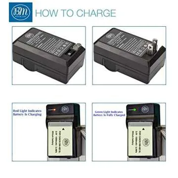 BM Premium NB-13L Battery and Battery Charger for Canon PowerShot SX740 HS, G1 X Mark III, G5 X, G5 X Mark II, G7 X, G7 X Mark II, G7 X Mark III, G9 X, G9 X Mark II, SX620 HS, SX720 HS Digital Cameras