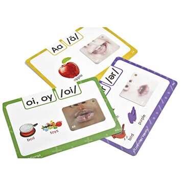 hand2mind 3D Sound and Phonics Cards, Phonemic Awareness, Phonics Flash Cards, Letter Sounds for Kindergarten, Speech Therapy Toys, ESL Teaching Materials, Science of Reading Manipulatives