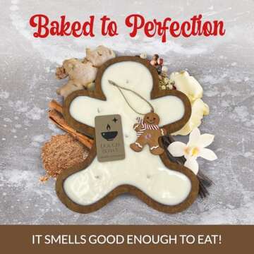 Dough Bowl Christmas Candle - Gingerbread Decor & Scented Gift