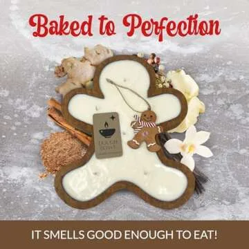 Dough Bowl Christmas Candle - Gingerbread Decor & Scented Gift