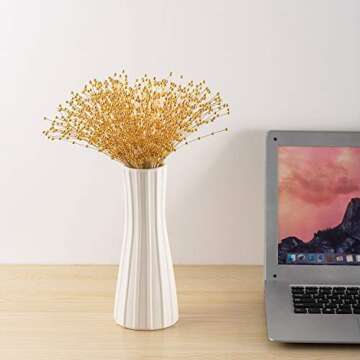 50pcs Beaded Stick Bride Wedding Pearl Bouquet Party Decoration, Christmas Decorations, 4mm Pearl Bouquet Christmas Flower, Christmas Tree Picks and Sprays (Gold)