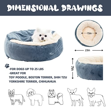 Cozy Donut Cuddler Pet Bed for Cats and Small Dogs