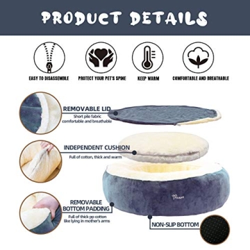 Cozy Donut Cuddler Pet Bed for Cats and Small Dogs