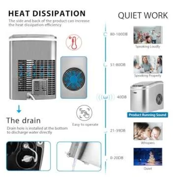 VIVOHOME Compact Ice Maker for Effortless Ice Production