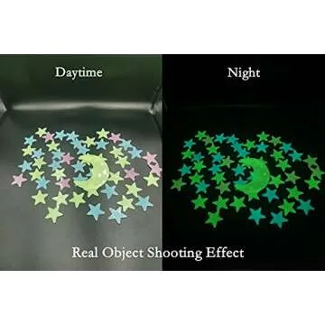 200 Pcs Luminous Stars and Moon - Kids Room Decor