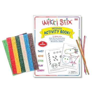 Wikki Stix Preschool Activity Book 72 Reusable Stix USA Made