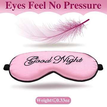 6 Pieces Silk Sleep Eye Cover Masks Satin Eye Mask Soft Blindfold Sleeping Mask Adjustable Strap Sleeping Eye Blinder Night Eyeshade Cover for Women Men Night Sleep Travel Nap(Multicolor)