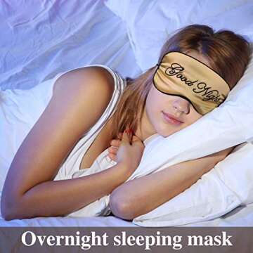 6 Pieces Silk Sleep Eye Cover Masks Satin Eye Mask Soft Blindfold Sleeping Mask Adjustable Strap Sleeping Eye Blinder Night Eyeshade Cover for Women Men Night Sleep Travel Nap(Multicolor)