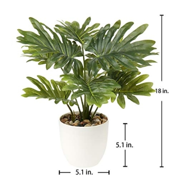 Briful 18" Faux Monstera Plant for Effortless Decor