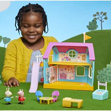 Peppa Pig Club Kids-Only Playset Preschool Toy; Sound Effects; Includes 2 Figures, 7 Accessories; Ag...