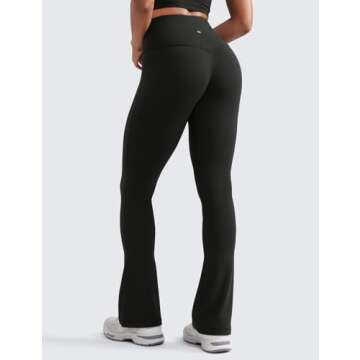 CRZ YOGA Butterluxe High Waist Mini Flared Leggings for Women 31.5" - Bootcut Yoga Pants with Pocket...