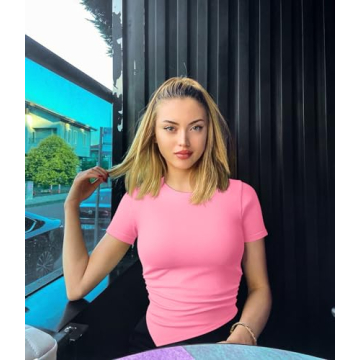 Stylish OQQ Women's Short Sleeve Fitted Tops for All