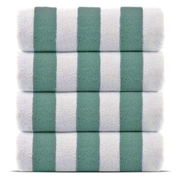 Chakir Premium Cotton Beach Towels 4-Pack 30x60