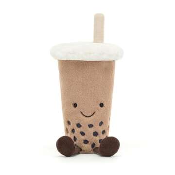 Jellycat Amuseables Bubble Tea Stuffed Toy, 8.5 inches - Drink Plush - Fun Gift Idea