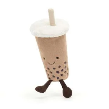 Jellycat Amuseables Bubble Tea Stuffed Toy, 8.5 inches - Drink Plush - Fun Gift Idea