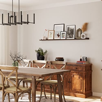 Elegant Paulownia Wood 60" Picture Ledge Shelf