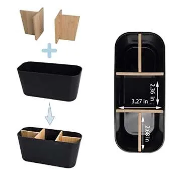 Eco-Friendly 5 Slot Bamboo Toothbrush Holder for Bathrooms