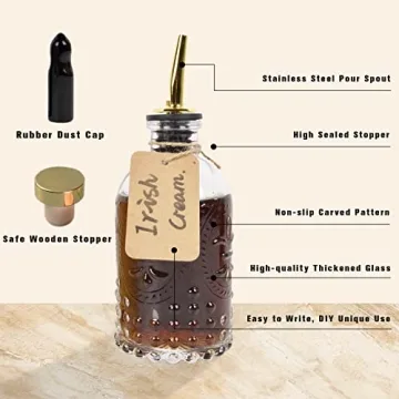 ChezMax 4 Set Syrup Dispensers for Coffee & Cocktails