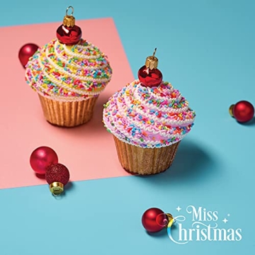 Delightful Cupcake Glass Ornament for Your Tree