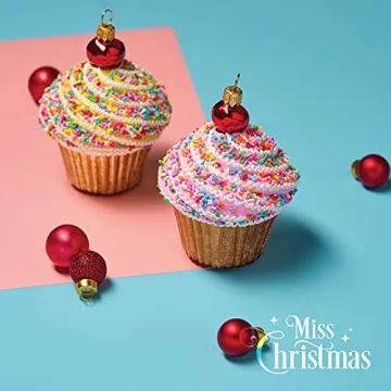 Delightful Cupcake Glass Ornament for Your Tree