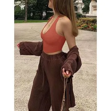 REORIA Women’s Halter Neck Crop Top for Trendy Summer Style