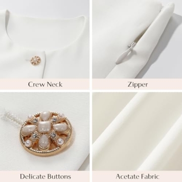 GOELIA Women's 2 Piece Suit Sets White Acetate Short Sleeve Blazer Jacket and Skirt Shorts Business Casual Outfits