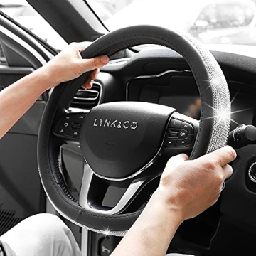 Stylish KINGMAS Diamond Steering Wheel Cover for Women