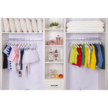 Quality Kids Wooden Pants Hangers with Clips and Hooks
