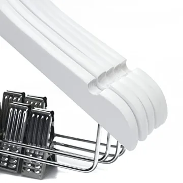 Quality Kids Wooden Pants Hangers with Clips and Hooks