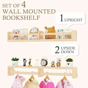 Laurensory Nursery Bookshelves - 32 Inch Floating Shelves