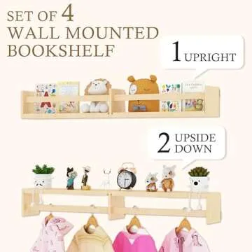 Laurensory Nursery Bookshelves - 32 Inch Floating Shelves