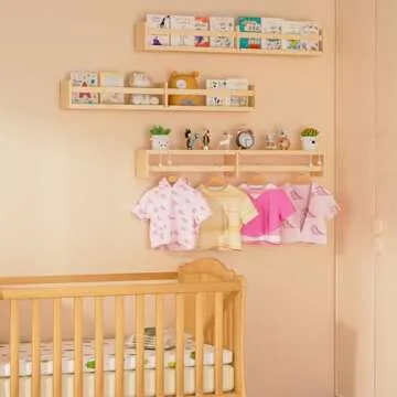 Laurensory Nursery Bookshelves - 32 Inch Floating Shelves