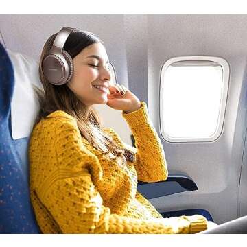 Toshiba Noise Cancelling Bluetooth Headphones | Wireless Over Ear Headphones | Bluetooth Headset with Microphone | 20 Hours of Talk & Music Time | 33 FT Operating Range | RZE-BT1200H(PN)