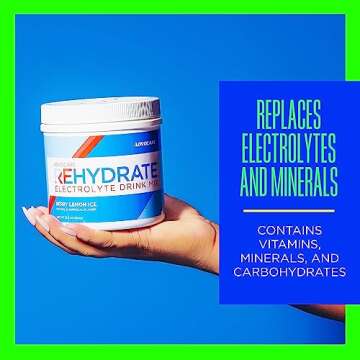 AdvoCare Rehydrate Electrolyte Drink Mix - Hydration & Recovery Drink with Sodium, Potassium & More - Berry Lemon Ice, 12.7 oz