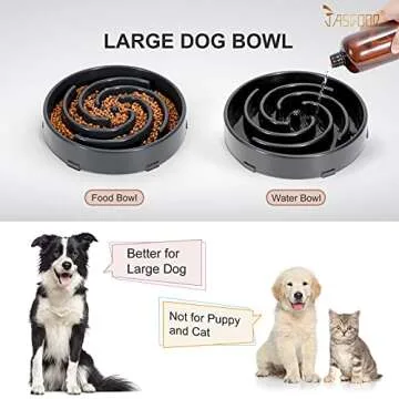 JASGOOD Slow Feeder Dogs Bowl for Healthy Eating