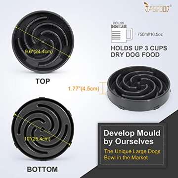 JASGOOD Slow Feeder Dogs Bowl for Healthy Eating