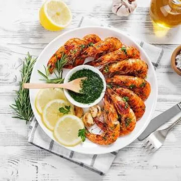 DELLING 10 inch White Dinner Plates Set, Porcelain Dessert/Salad Plate, Serving Dishes, Dinnerware Sets, Scratch Resistant, Microwave, Oven, and Dishwasher Safe - Set of 4