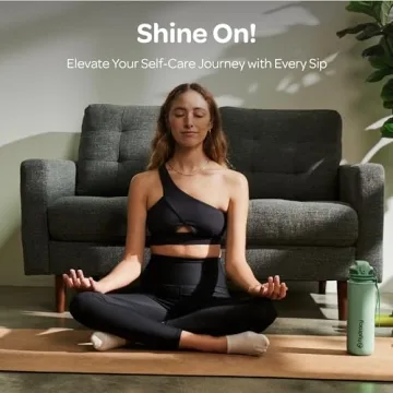 Hydracy Water Bottle with Time Marker 32 oz BPA Free Bottles