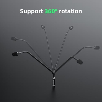 MRSDY Gooseneck Microphone, 23 Inch DJ Microphone for Audio Mixer, Professional XLR Wired Dynamic Mic, Extended Black Metal Noise Reduction Microphone, Supports 360° Rotation and Bending