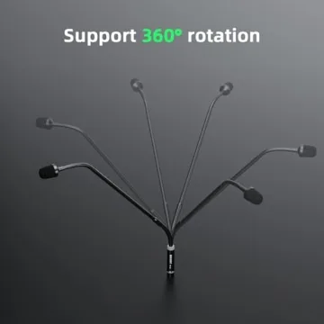 MRSDY Gooseneck Microphone, 23 Inch DJ Microphone for Audio Mixer, Professional XLR Wired Dynamic Mic, Extended Black Metal Noise Reduction Microphone, Supports 360° Rotation and Bending