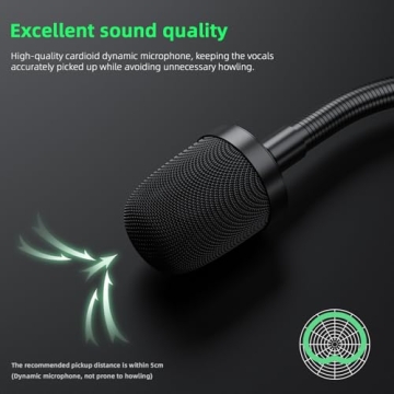 MRSDY Gooseneck Microphone, 23 Inch DJ Microphone for Audio Mixer, Professional XLR Wired Dynamic Mic, Extended Black Metal Noise Reduction Microphone, Supports 360° Rotation and Bending
