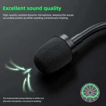 MRSDY Gooseneck Microphone, 23 Inch DJ Microphone for Audio Mixer, Professional XLR Wired Dynamic Mic, Extended Black Metal Noise Reduction Microphone, Supports 360° Rotation and Bending