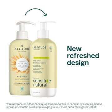 ATTITUDE Body Lotion for Sensitive Skin with Oat, EWG Verified, Dermatologically Tested, Vegan, Arga...