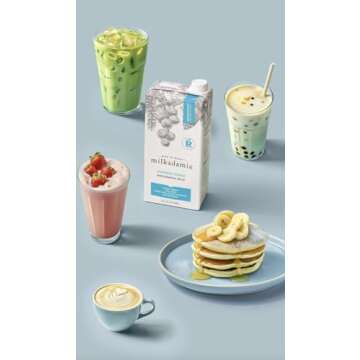 milkadamia Macadamia Milk - Unsweetened - 32 Fl Oz (Pack of 6) - Lactose Free Milk, Vegan Shelf Stable Milk, Plant Based Non Dairy Milk, Organic Dairy Free Macadamia Nut Milk