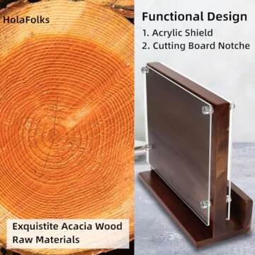 Stylish Magnetic Knife Block with Acrylic Shield