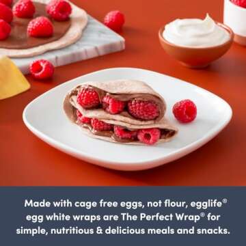 Sweet Cinnamon Egglife Egg White Wraps - Low Carb & Protein-Packed