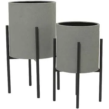 Deco 79 Modern Metal Planter Set - Indoor & Outdoor