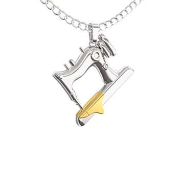 Happy Kisses Sewing Charms Necklace Gifts For Quilters and Sewers – Gift Card Message “Beautiful Things Come Together One Stitch At A Time”