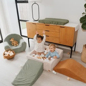 ZICOTOS Toddler Climbing Set Foam Play Gym Ball Pit