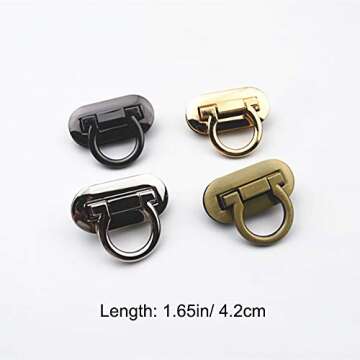 RAYNAG Ring Clasp Turn Lock Hardware for Handbags